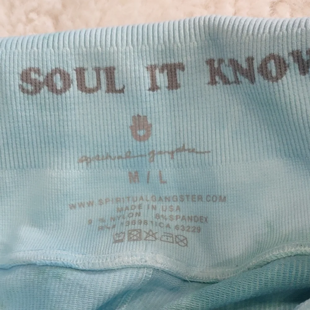 SPIRITUAL GANGSTER Blue Tie-Dye Leggings - Picture 10 of 16